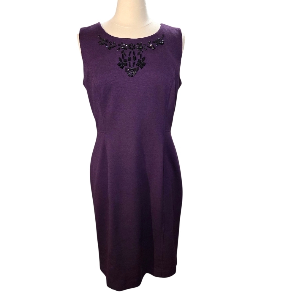 NWT Charter Club Purple Fig Dress Sleeveless Size 12 Style 37101PF814